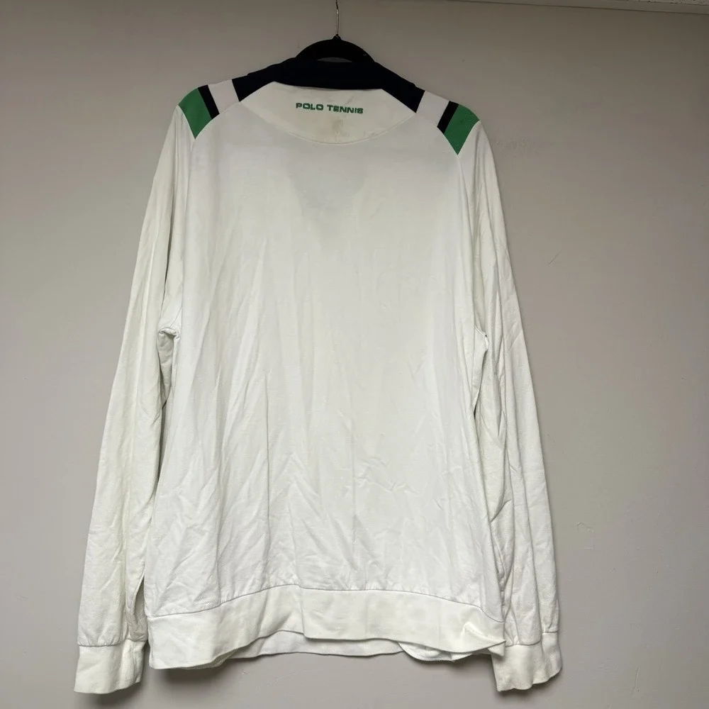 Polo By Ralph Lauren Men's White‎ Long Sleeve Polo Size XL polo tennis